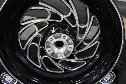 40900065 NEW OEM 2008-2017 HARLEY-DAVIDSON SOFTAIL FX  GLOSS BLACK TYPHOON REAR WHEEL