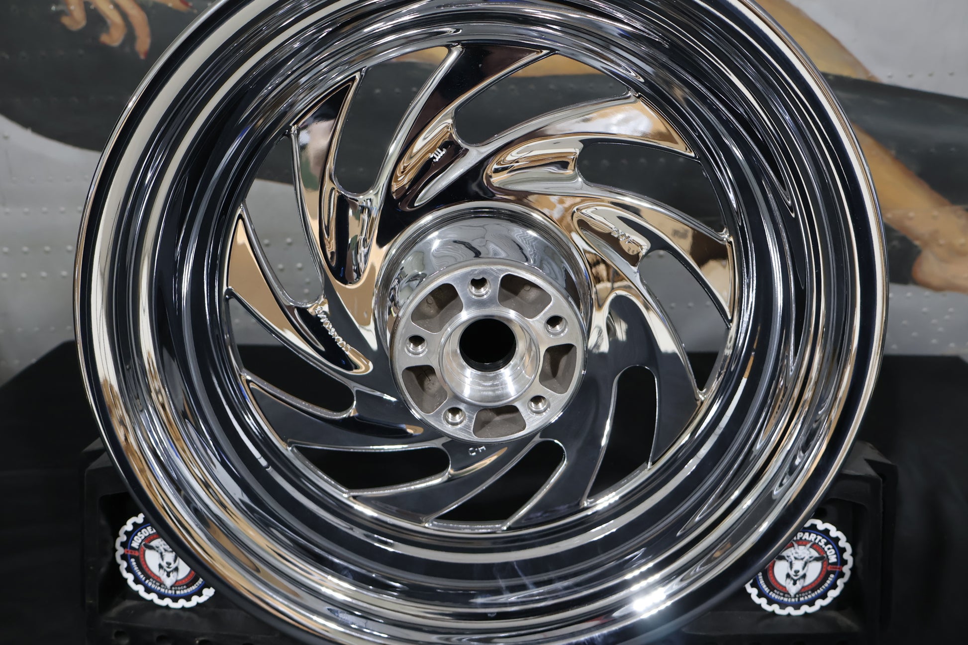 40884-08 NEW OEM 2008-2017 HARLEY-DAVIDSON SOFTAIL FX CHROME TYPHOON REAR WHEEL