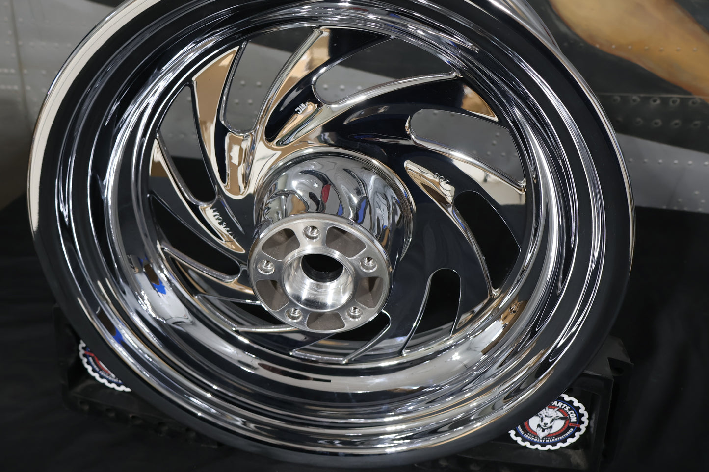 40884-08 NEW OEM 2008-2017 HARLEY-DAVIDSON SOFTAIL FX CHROME TYPHOON REAR WHEEL