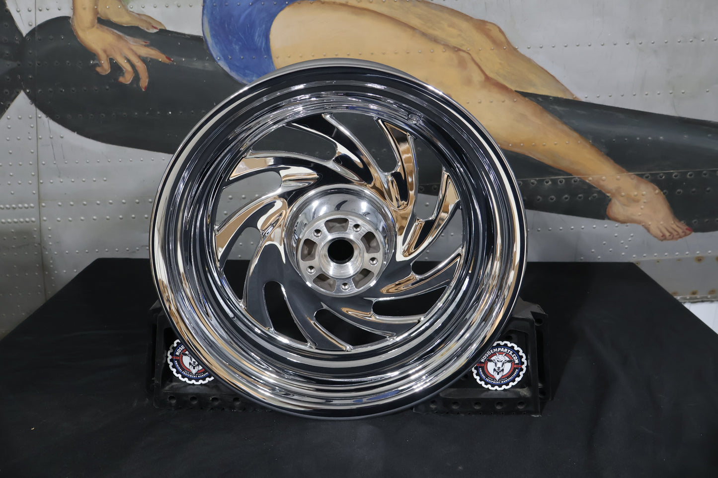 40884-08 NEW OEM 2008-2017 HARLEY-DAVIDSON SOFTAIL FX CHROME TYPHOON REAR WHEEL