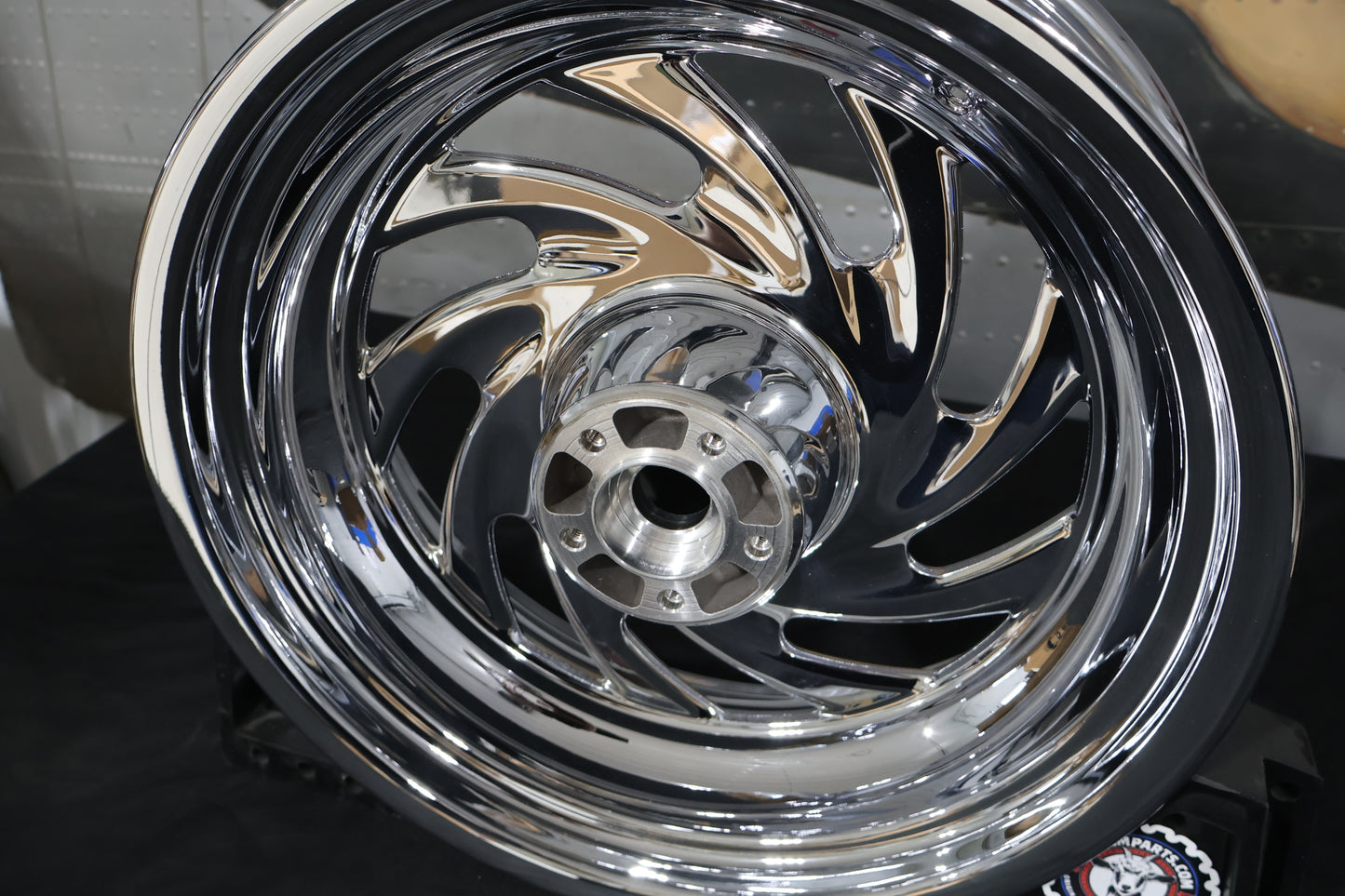 40884-08 NEW OEM 2008-2017 HARLEY-DAVIDSON SOFTAIL FX CHROME TYPHOON REAR WHEEL