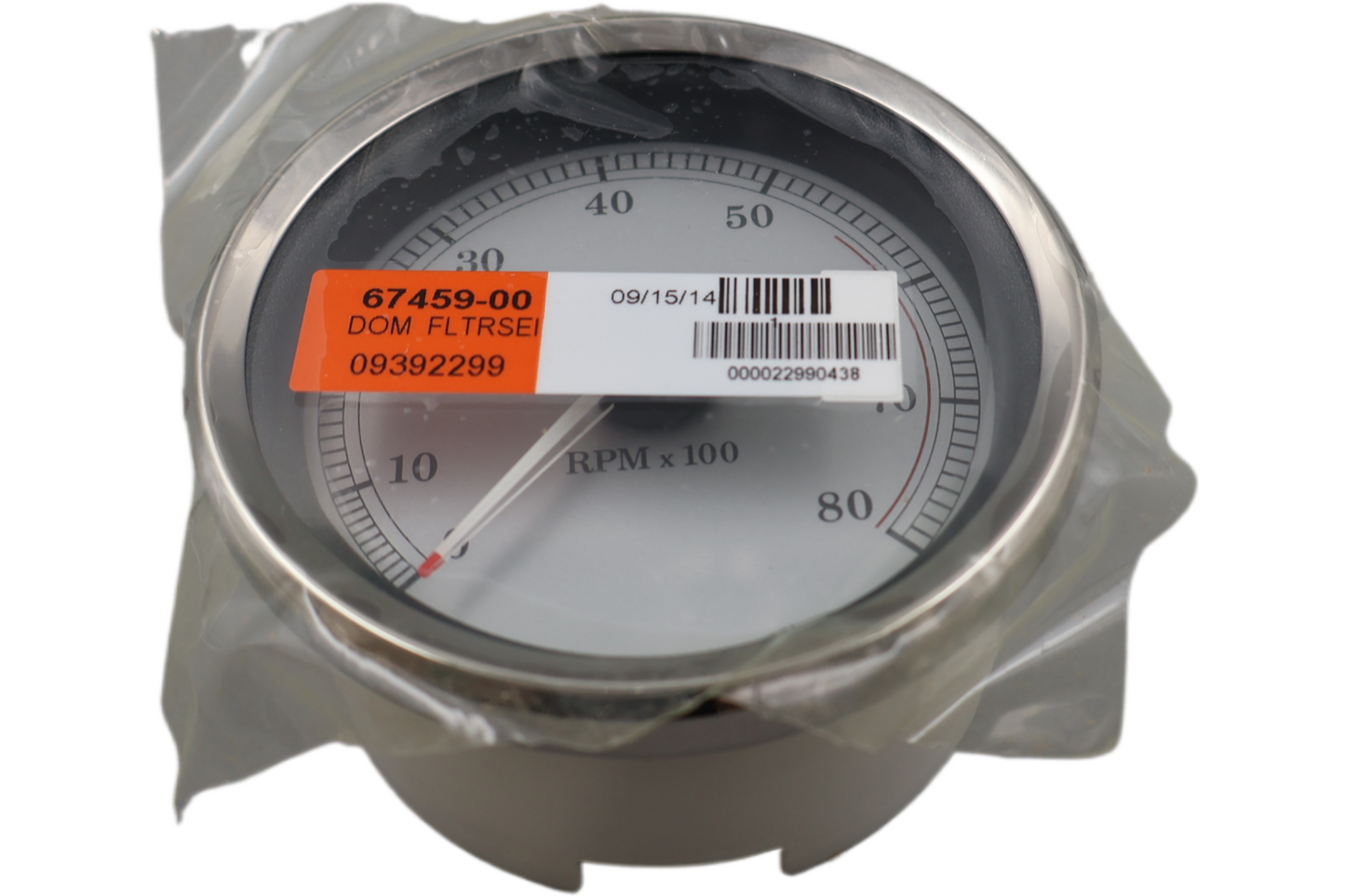 67459-00 NEW OEM 2000-2001 HARLEY-DAVIDSON FLTRSEI/2 CVO ROADGLIDE SILVER FACE TACHOMETER