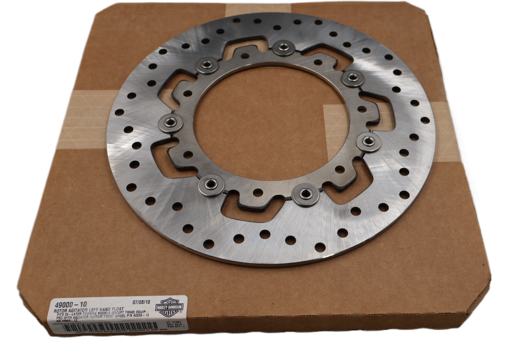 49000-10 NEW 2009-2023 HARLEY-DAVIDSON TOURING AGITATOR LEFT FRONT BRAKE ROTOR