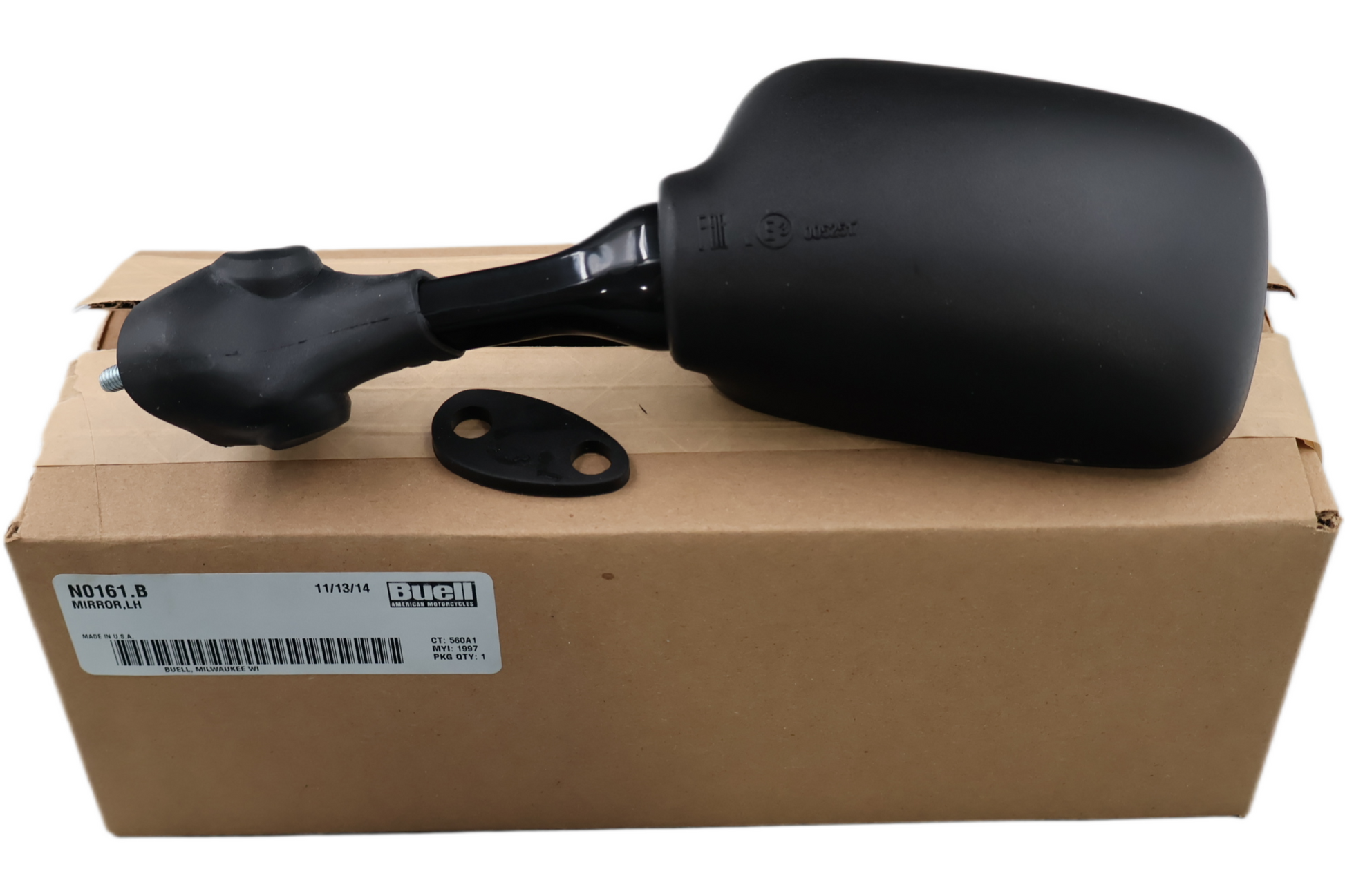 N0161.B NEW OEM 1997-2002 BUELL S3 S3T LEFT SIDE REAR VIEW MIRROR N0161.B