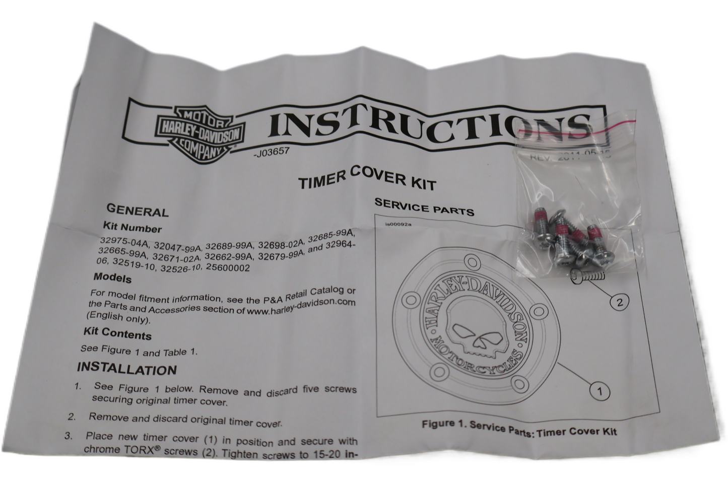 25600008 NEW OEM 1999-2017 HARLEY-DAVIDSON SKULL & CHAIN TIMER POINTS COVER