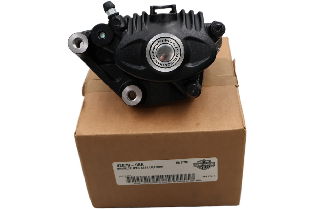 42879-05A NEW OEM 2005-2006 HARLEY-DAVIDSON SPORTSTER 883 1200 LEFT FRONT BRAKE CALIPER
