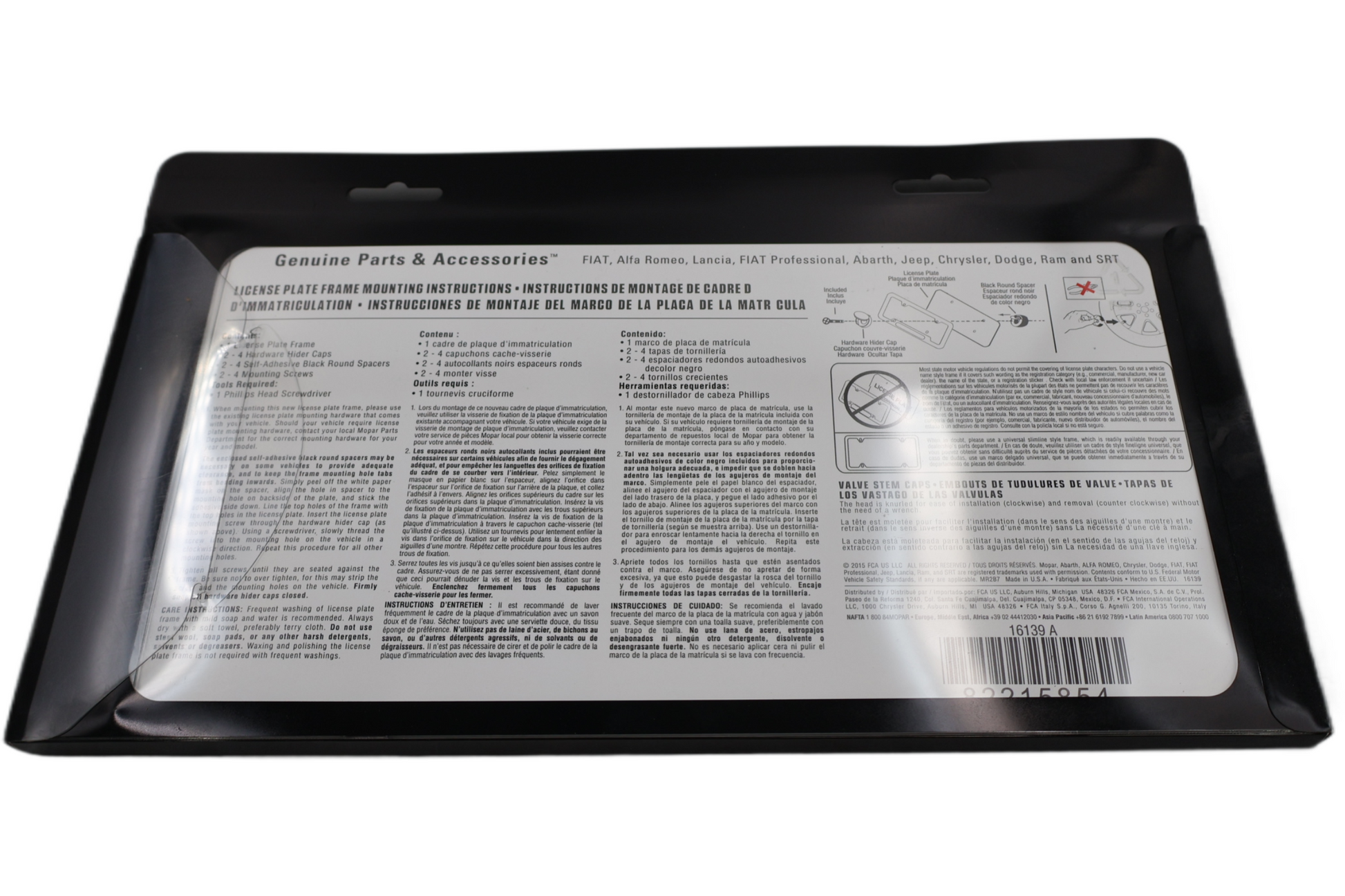 82215854 NEW OEM DODGE CHALLENGER CHARGER TRX HELLCAT LICENSE PLATE FRAME SRT