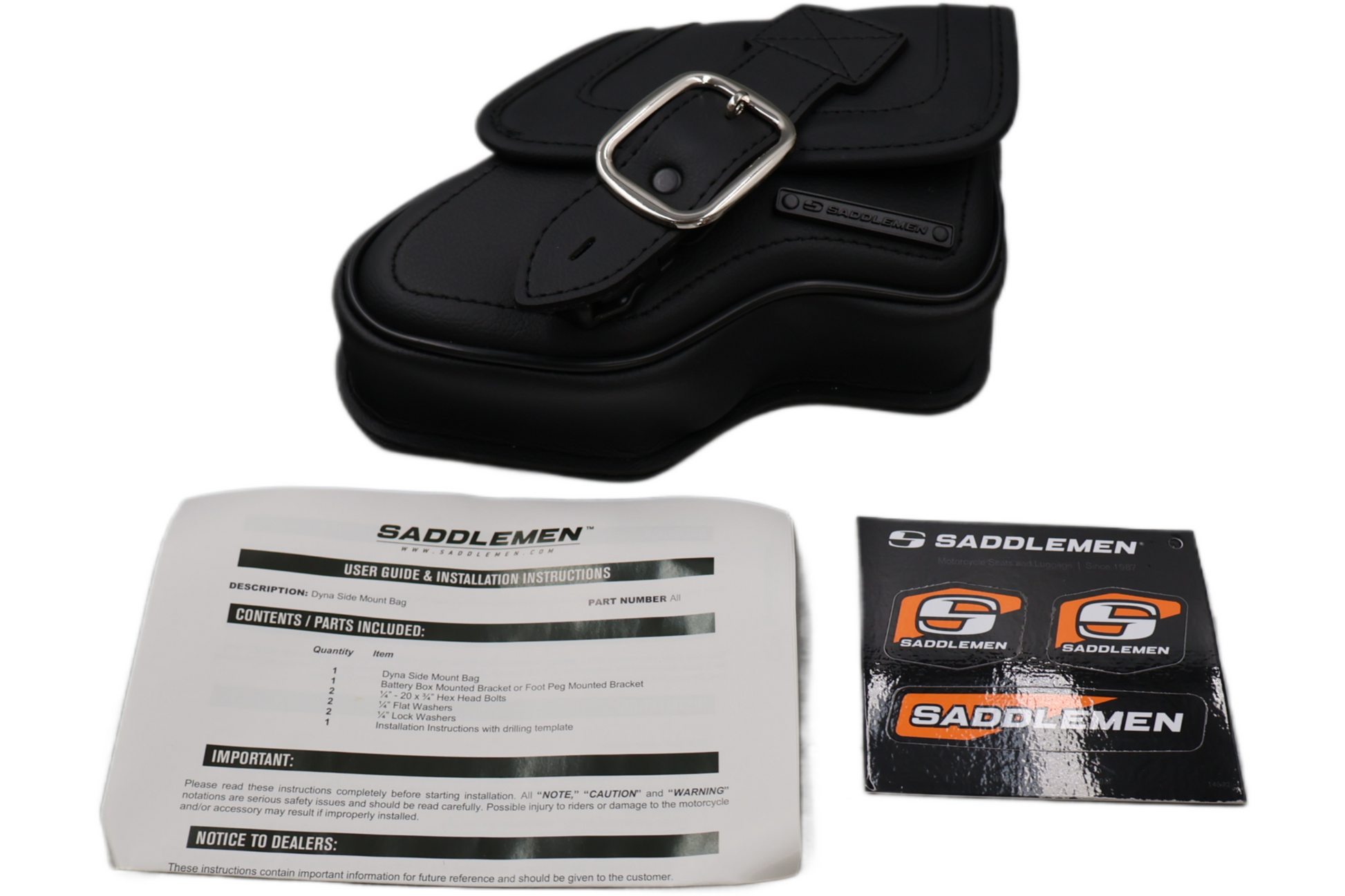 3501-1428 NEW SADDLEMEN BATTERY BOX BAG FITS 2006-2017 HARLEY-DAVIDSON FXD DYNA