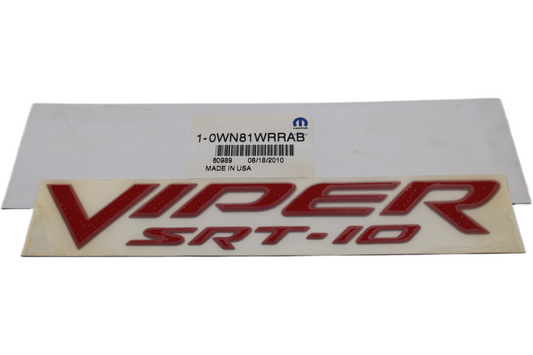 WN81WRRAB NEW OEM 2003-2005 DODGE VIPER SRT-10 DECAL SIDE HOOD/FENDER 3D NAMEPLATE