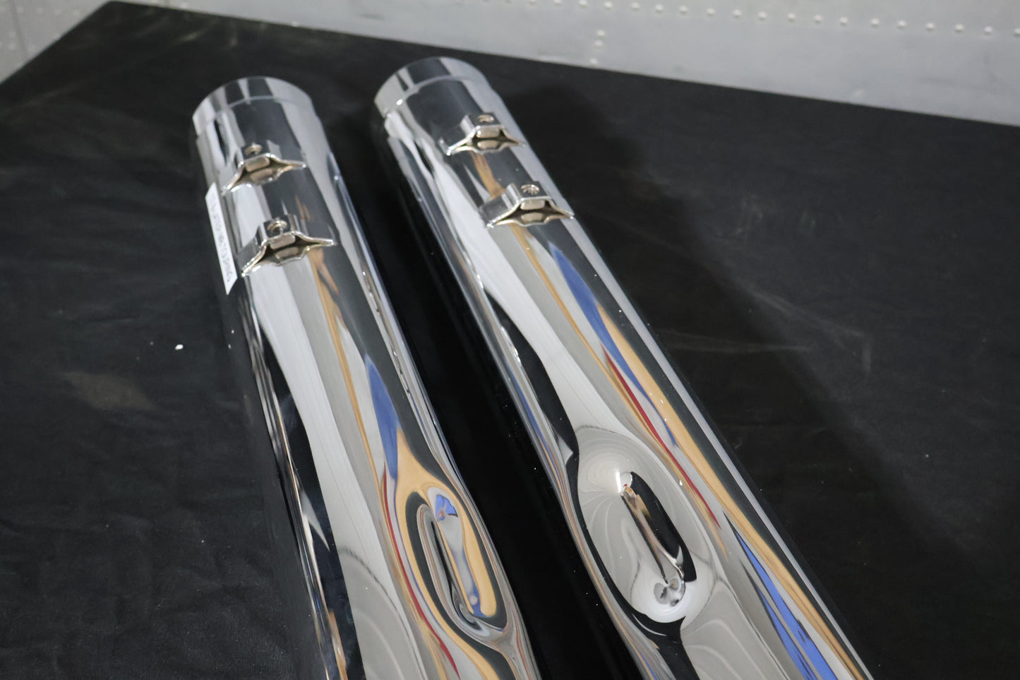 140-65226 NEW SUPERTRAPP 4" STOUT CHROME MUFFLERS FITS 2017-2025 HARLEY TOURING