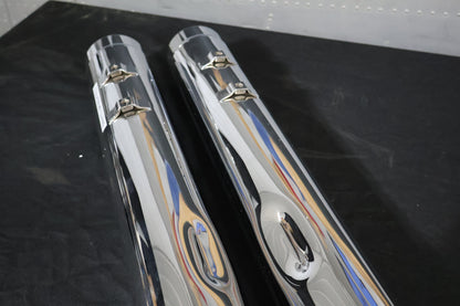 140-65226 NEW SUPERTRAPP 4" STOUT CHROME MUFFLERS FITS 2017-2025 HARLEY TOURING