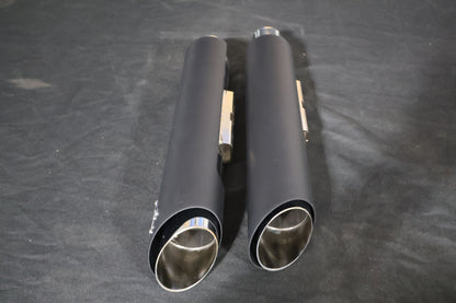 2010-17 HARLEY DYNA VANCE & HINES 3" TWIN SLASH SLIP-ONS BLACK PCX | NEW | 46337