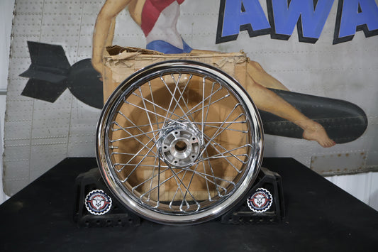 44589-11 NEW OEM 2009-2023 HARLEY-DAVIDSON TOURING SMOOTH CHROME FRONT WHEEL