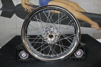 44589-11 NEW OEM 2009-2023 HARLEY-DAVIDSON TOURING SMOOTH CHROME FRONT WHEEL