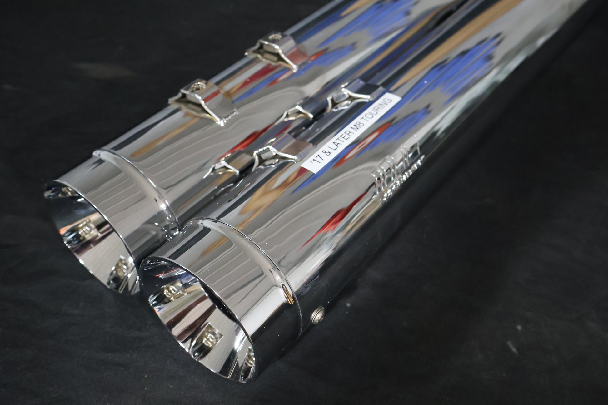 140-65226 NEW SUPERTRAPP 4" STOUT CHROME MUFFLERS FITS 2017-2025 HARLEY TOURING