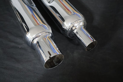 140-65226 NEW SUPERTRAPP 4" STOUT CHROME MUFFLERS FITS 2017-2025 HARLEY TOURING