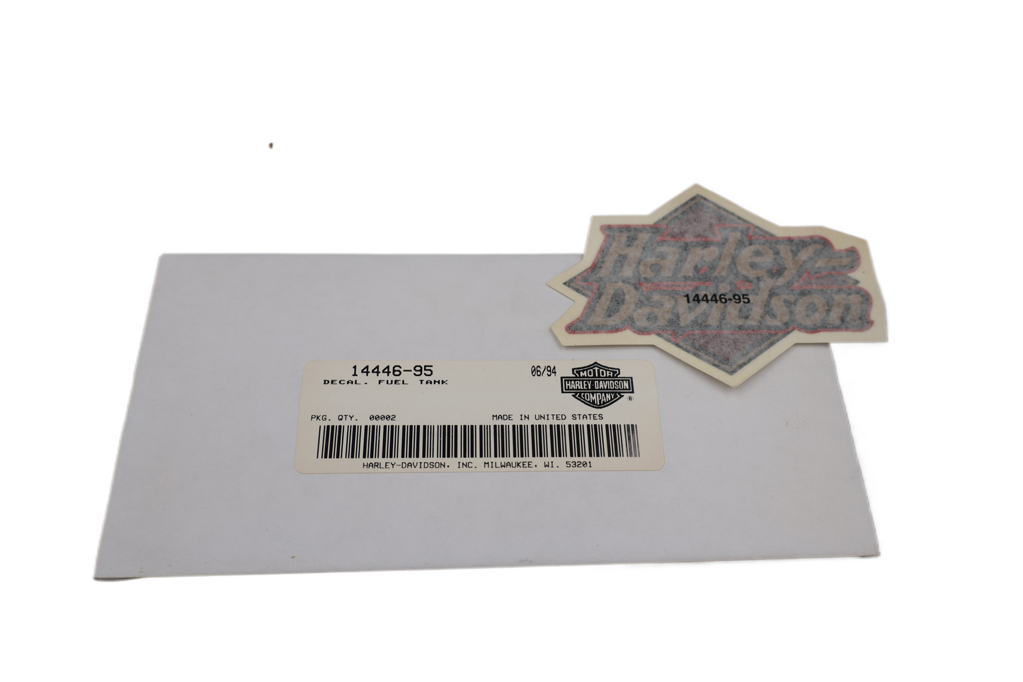 14446-95 NEW OEM HARLEY-DAVIDSON SPORTSTER DYNA TOURING SOFTAIL GAS TANK DECAL 14446-95