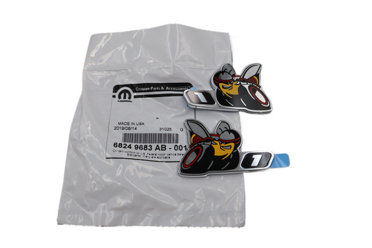 68249683AB NEW OEM DODGE CHALLENGER CHARGER SCAT PACK LEVEL 1 EMBLEMS PAIR SET