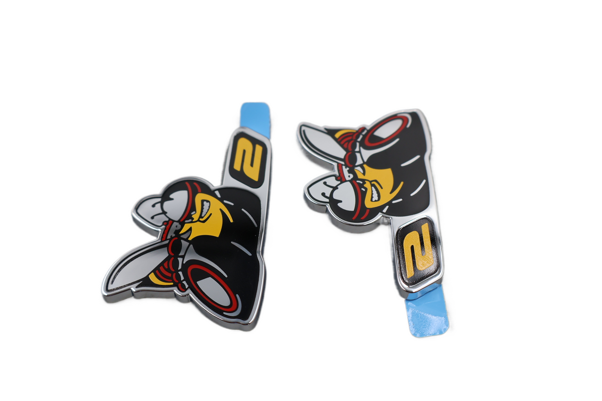 68249684AB NEW OEM DODGE CHALLENGER CHARGER SCAT PACK LEVEL 2 EMBLEMS PAIR SET
