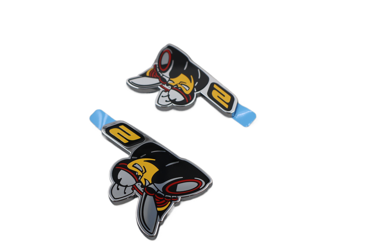 68249684AB NEW OEM DODGE CHALLENGER CHARGER SCAT PACK LEVEL 2 EMBLEMS PAIR SET