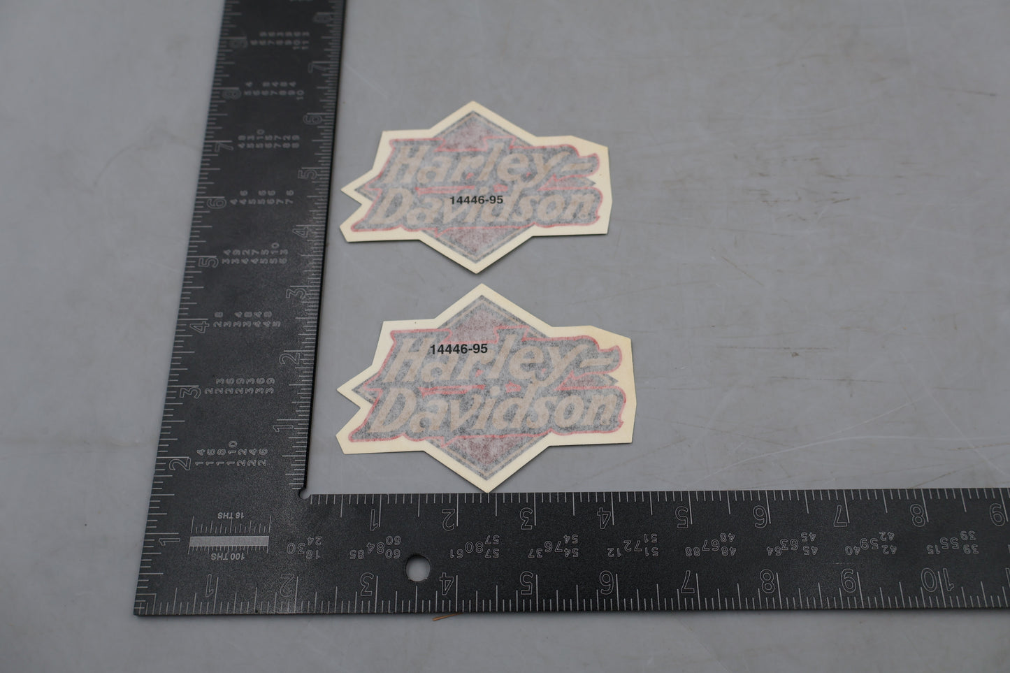 14446-95 NEW OEM HARLEY-DAVIDSON SPORTSTER DYNA TOURING SOFTAIL GAS TANK DECALS PAIR