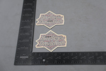 14446-95 NEW OEM HARLEY-DAVIDSON SPORTSTER DYNA TOURING SOFTAIL GAS TANK DECALS PAIR