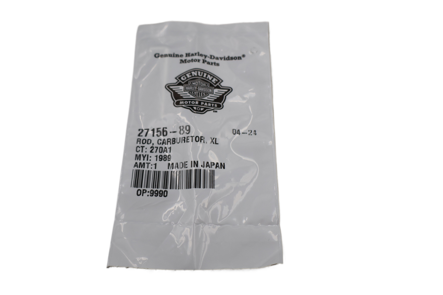 1984-2006 HARLEY CARBURETOR ROD | SOFTAIL DYNA TOURING XL | NEW OEM | #27156-89