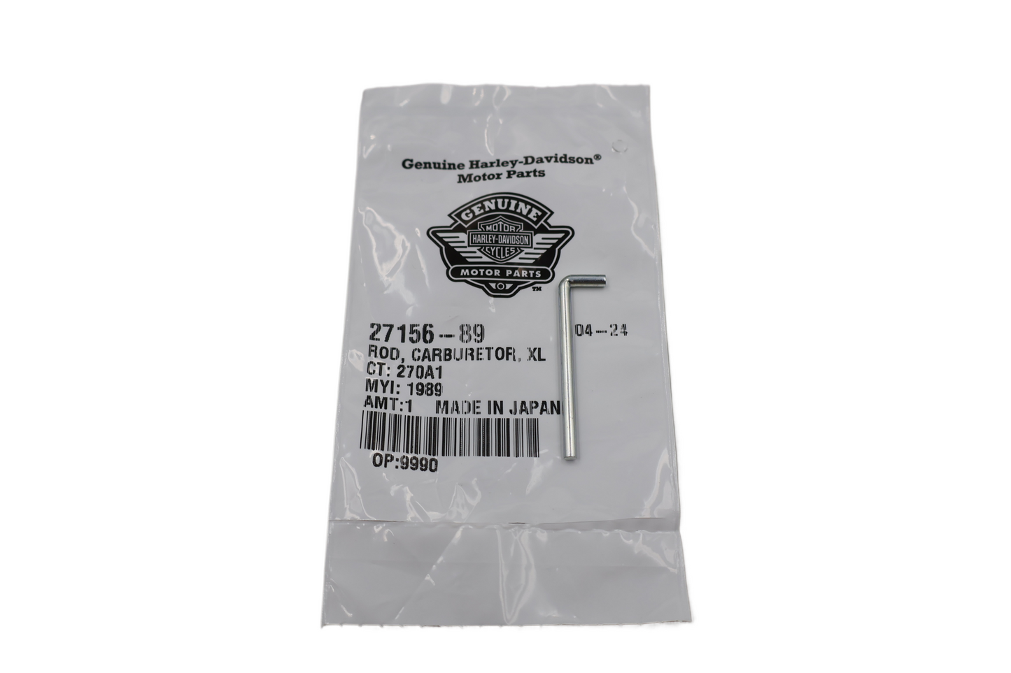 1984-2006 HARLEY CARBURETOR ROD | SOFTAIL DYNA TOURING XL | NEW OEM | #27156-89