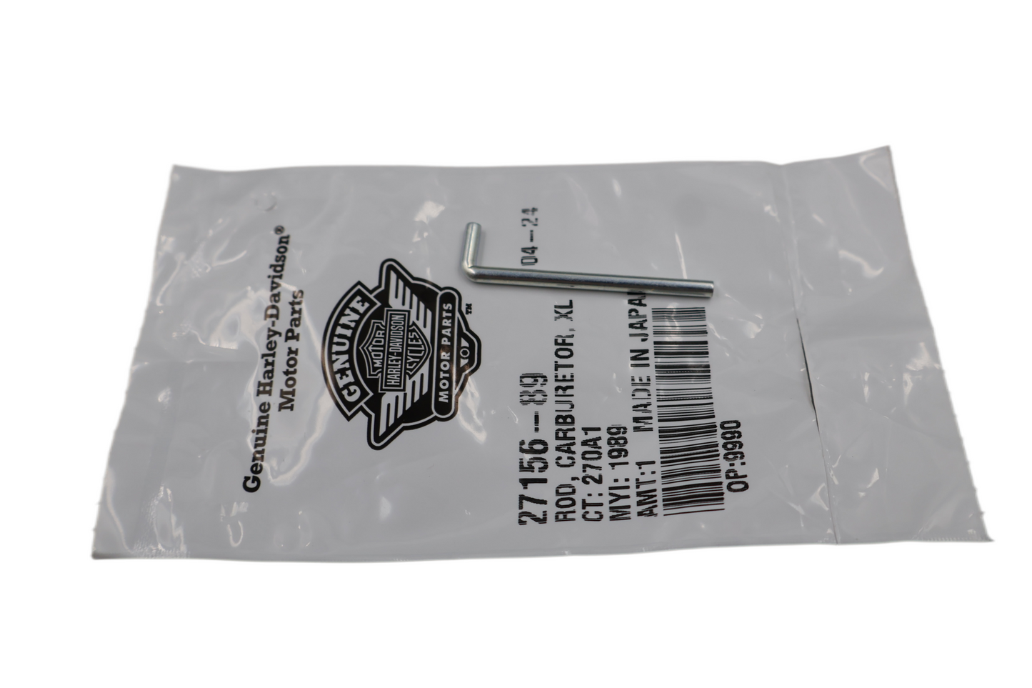 1984-2006 HARLEY CARBURETOR ROD | SOFTAIL DYNA TOURING XL | NEW OEM | #27156-89