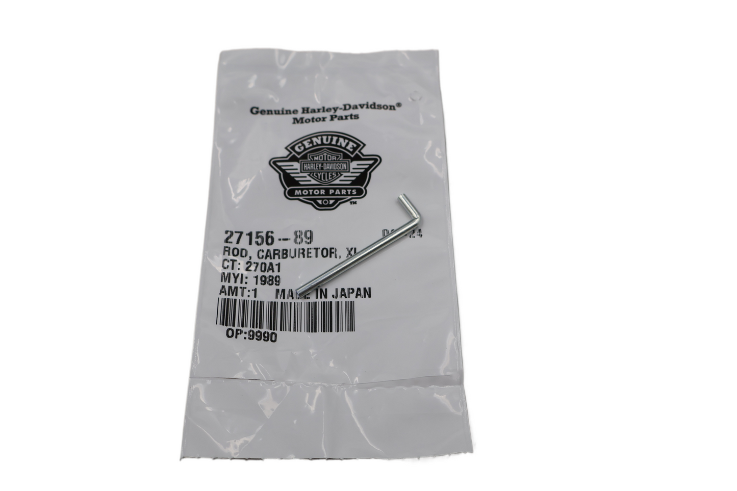 1984-2006 HARLEY CARBURETOR ROD | SOFTAIL DYNA TOURING XL | NEW OEM | #27156-89