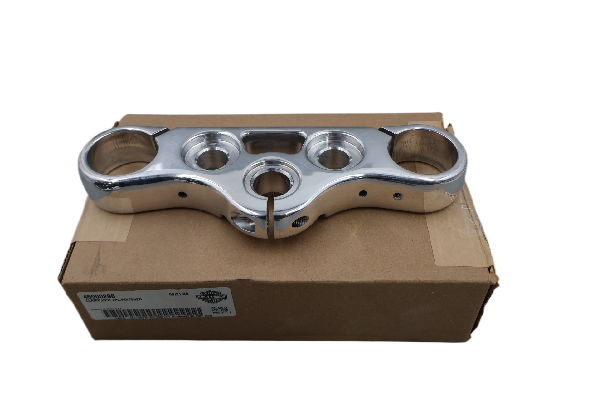 2020-2024 HARLEY FXST SOFTAIL 49MM UPPER TRIPLE CLAMP POLISHED NEW OEM #45900298