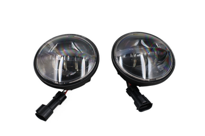 2000-2016 HARLEY DAYMAKER 4" LED AUXILIARY LAMPS BLACK PAIR | NEW OEM #68000008A