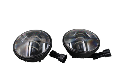 2000-2016 HARLEY DAYMAKER 4" LED AUXILIARY LAMPS BLACK PAIR | NEW OEM #68000008A
