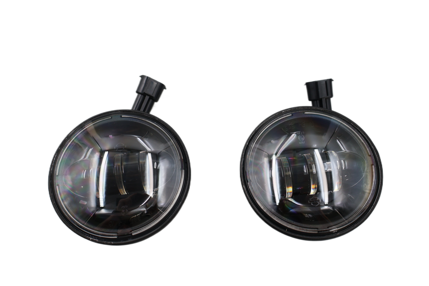 2000-2016 HARLEY DAYMAKER 4" LED AUXILIARY LAMPS BLACK PAIR | NEW OEM #68000008A