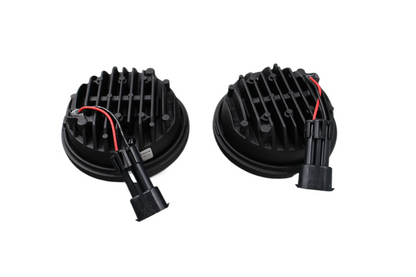 2000-2016 HARLEY DAYMAKER 4" LED AUXILIARY LAMPS BLACK PAIR | NEW OEM #68000008A