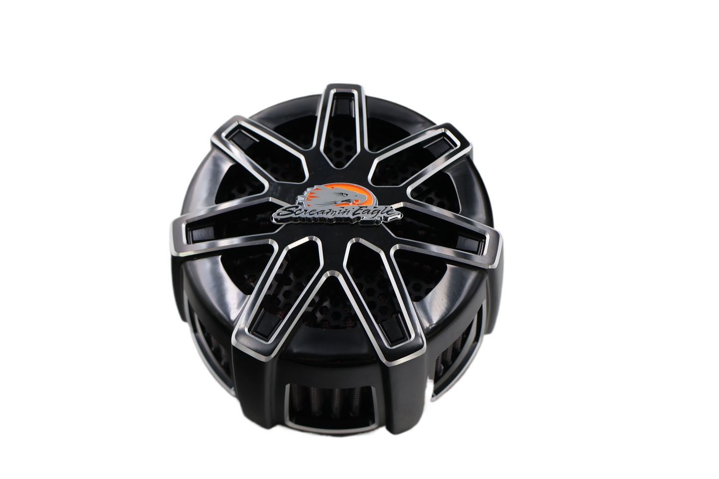 HARLEY SCREAMIN EAGLE EXTREME BILLET CHISEL CUT AIR CLEANER BLACK OEM 29400123