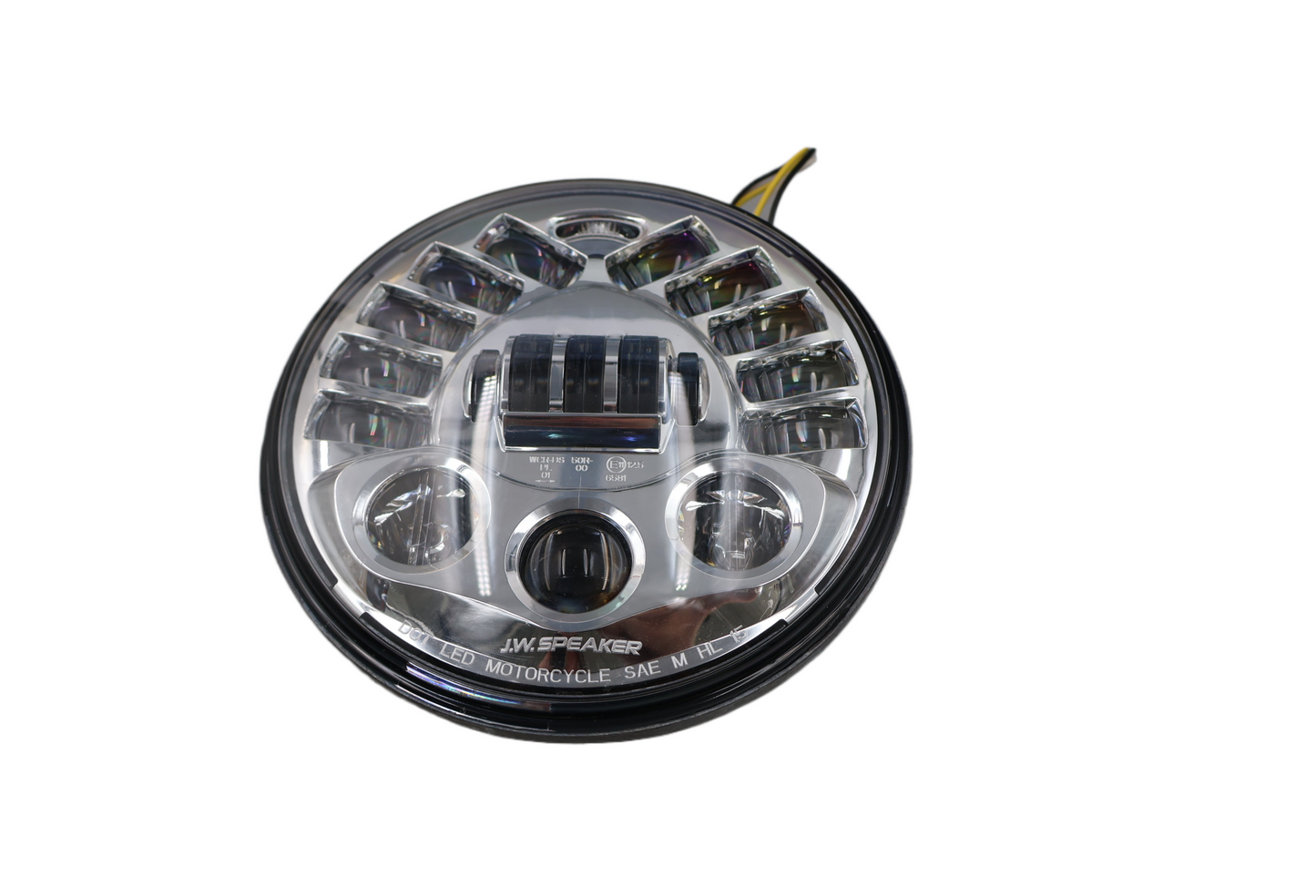 JW SPEAKER MODEL 8790 ADAPTIVE 2 LED 7" HEADLIGHT HEAD LIGHT CHROME HARLEY NEW
