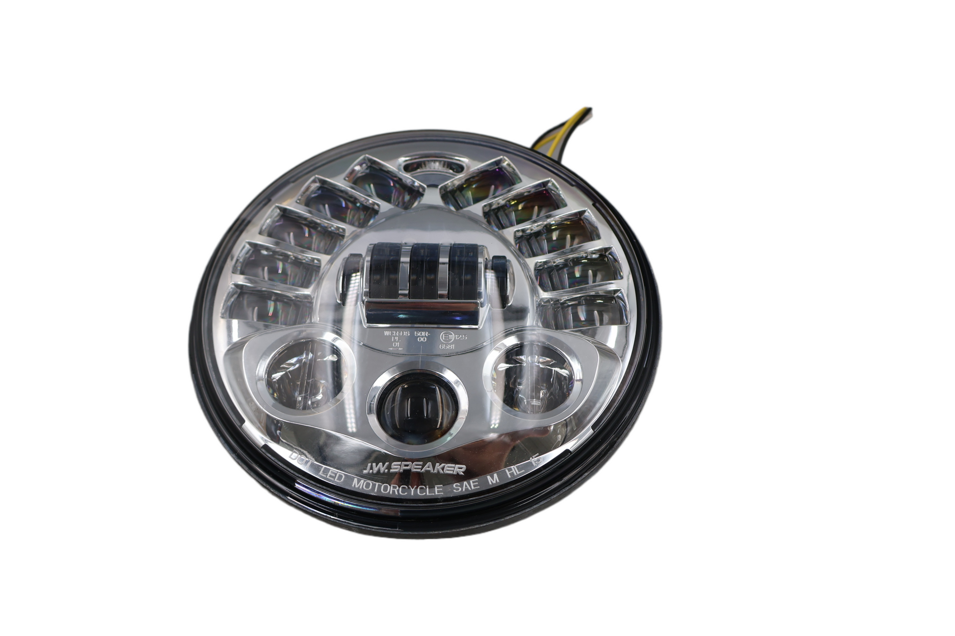 JW SPEAKER MODEL 8790 ADAPTIVE 2 LED 7" HEADLIGHT HEAD LIGHT CHROME HARLEY NEW