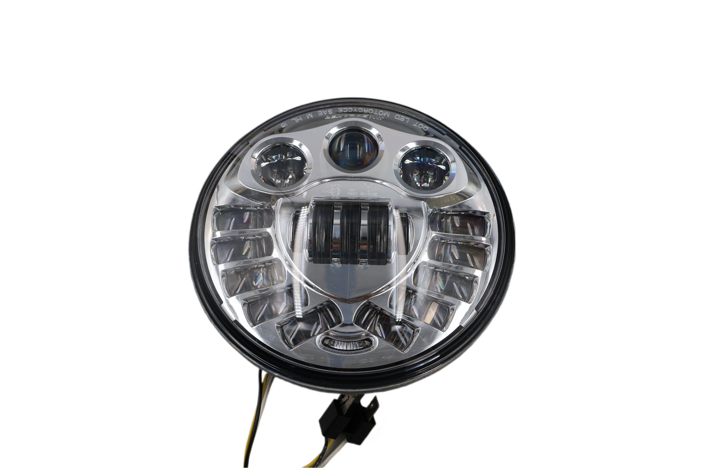 JW SPEAKER MODEL 8790 ADAPTIVE 2 LED 7" HEADLIGHT HEAD LIGHT CHROME HARLEY NEW