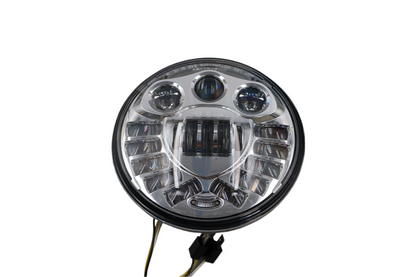 JW SPEAKER MODEL 8790 ADAPTIVE 2 LED 7" HEADLIGHT HEAD LIGHT CHROME HARLEY NEW