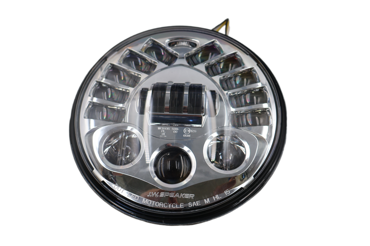 JW SPEAKER MODEL 8790 ADAPTIVE 2 LED 7" HEADLIGHT HEAD LIGHT CHROME HARLEY NEW