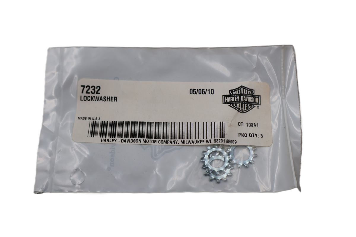 HARLEY-DAVIDSON 5/16" EXTERNAL TOOTH LOCKWASHER 3-PACK | NEW OEM | PART #7232