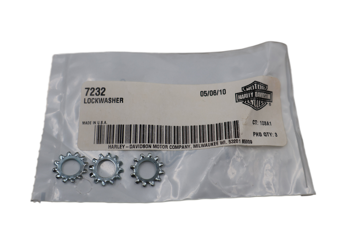 HARLEY-DAVIDSON 5/16" EXTERNAL TOOTH LOCKWASHER 3-PACK | NEW OEM | PART #7232