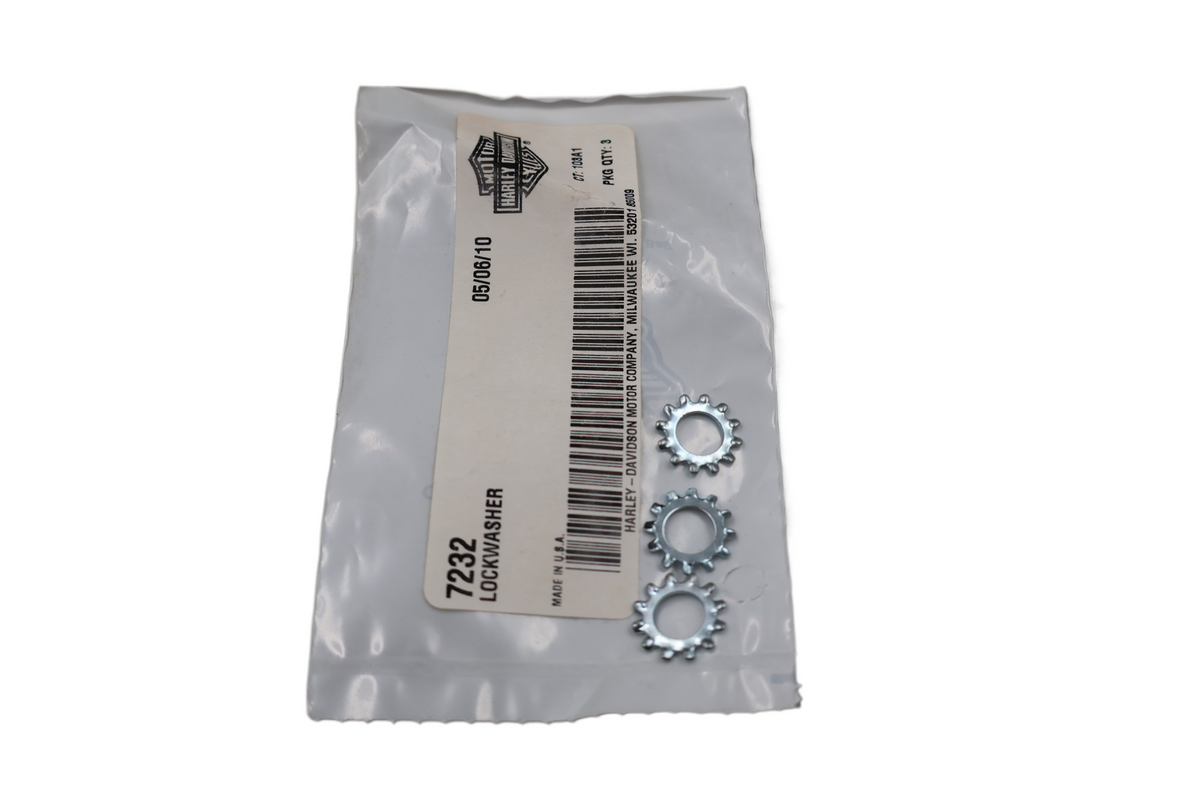 HARLEY-DAVIDSON 5/16" EXTERNAL TOOTH LOCKWASHER 3-PACK | NEW OEM | PART #7232