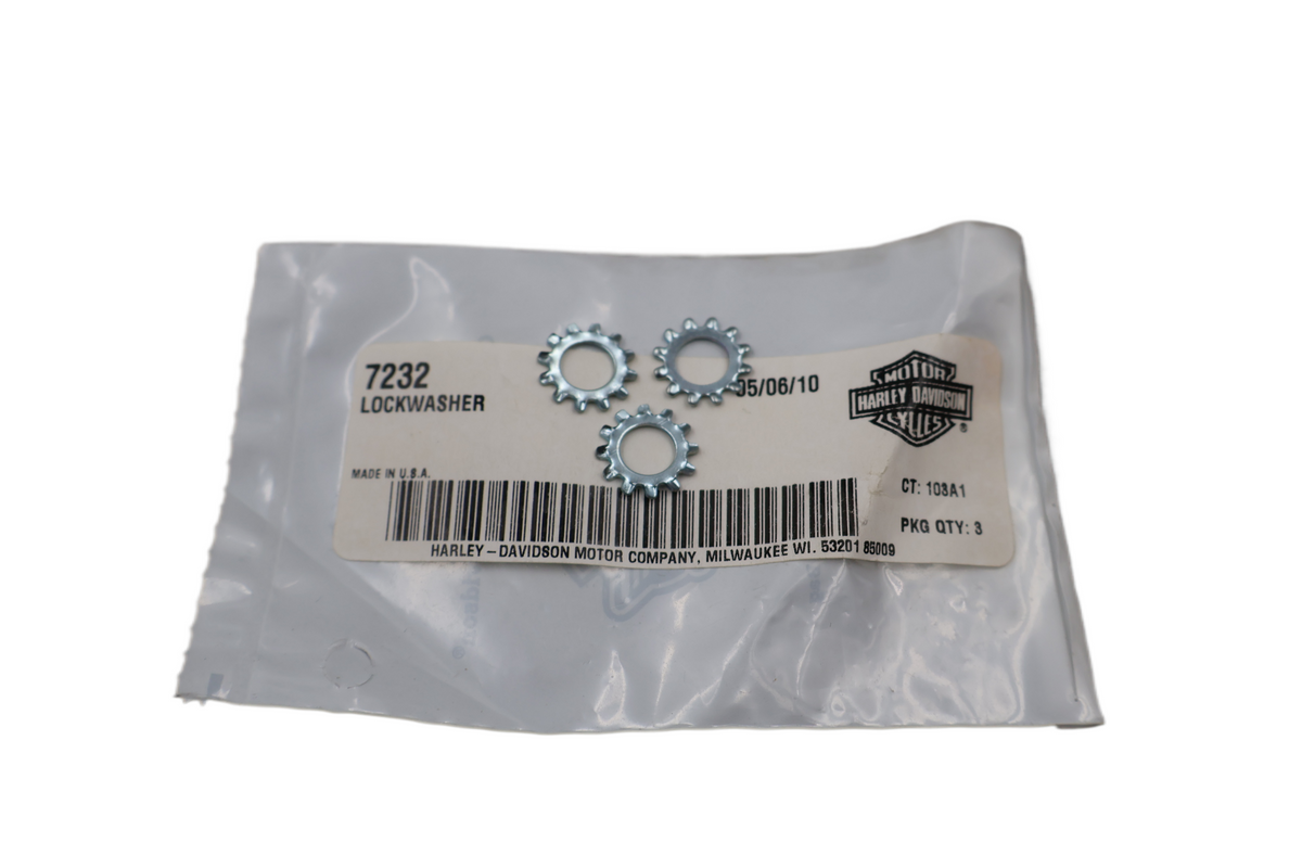 HARLEY-DAVIDSON 5/16" EXTERNAL TOOTH LOCKWASHER 3-PACK | NEW OEM | PART #7232