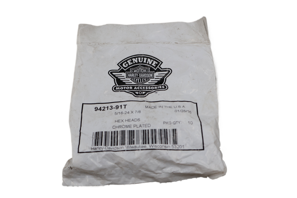 HARLEY HEX HEAD BOLT 5/16-24 X 7/8 XL FXD FXR FLT FXST | NEW OEM | 94213-91T