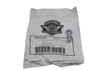 HARLEY HEX HEAD BOLT 5/16-24 X 7/8 XL FXD FXR FLT FXST | NEW OEM | 94213-91T