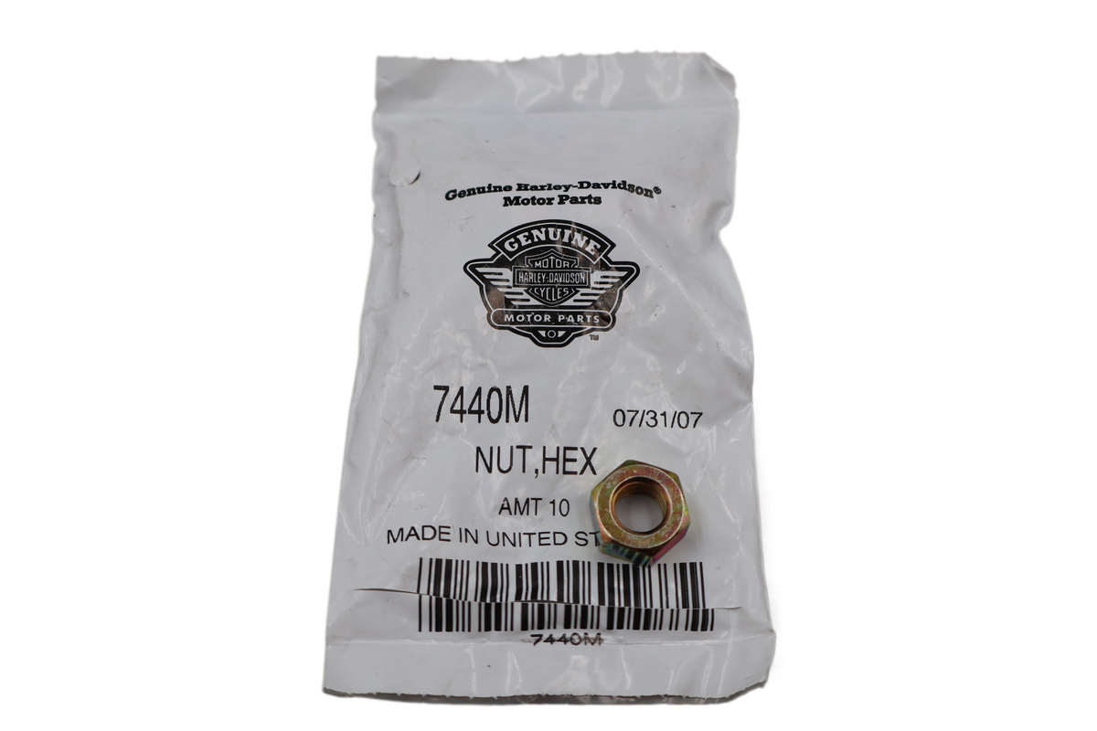 HARLEY-DAVIDSON HEX NUT | M10 X 1.5 METRIC | NEW OEM | PART #7440M