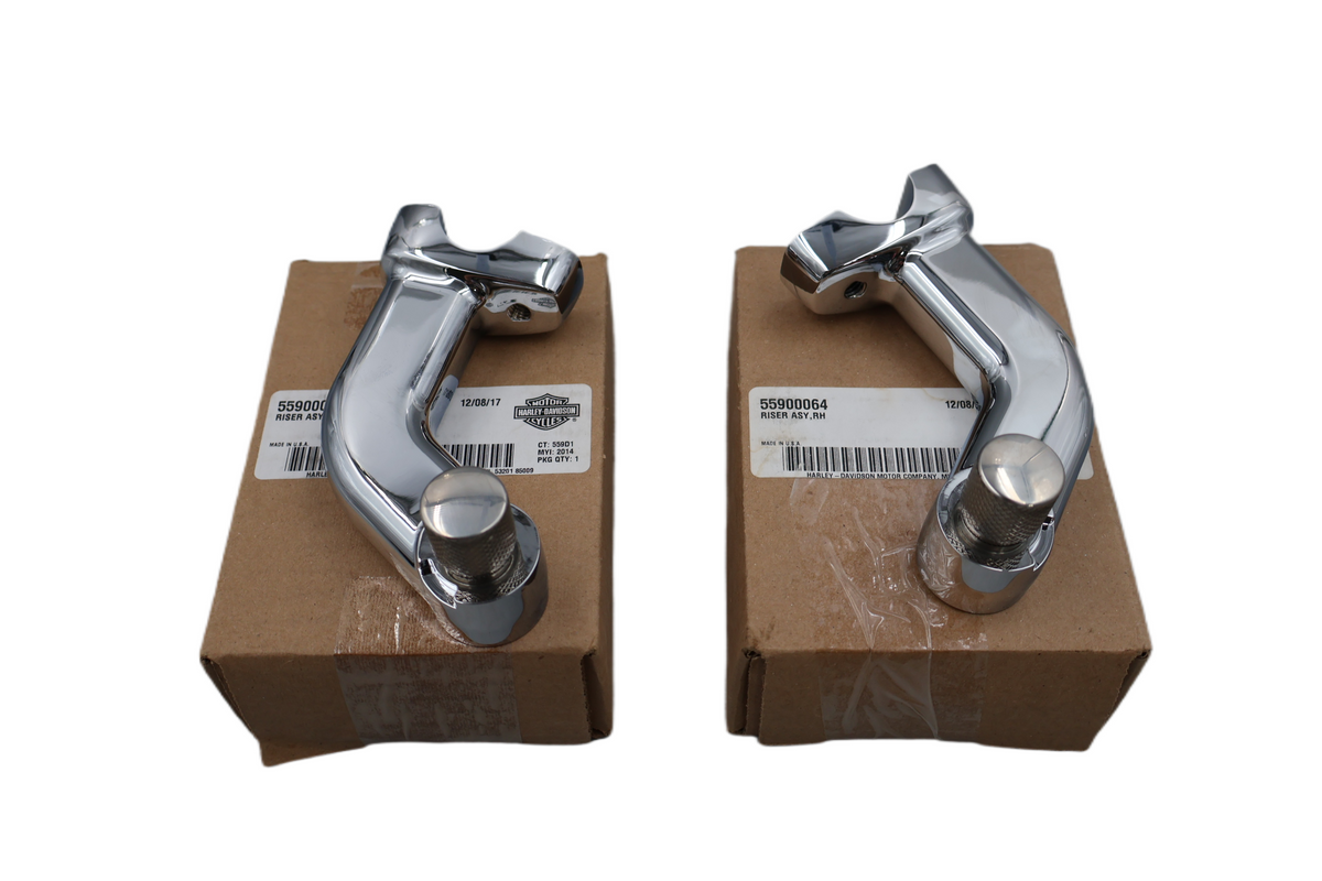 2014-2017 HARLEY DYNA LOW RIDER FXDL HANDLEBAR RISERS | NEW OEM | 55900064/65