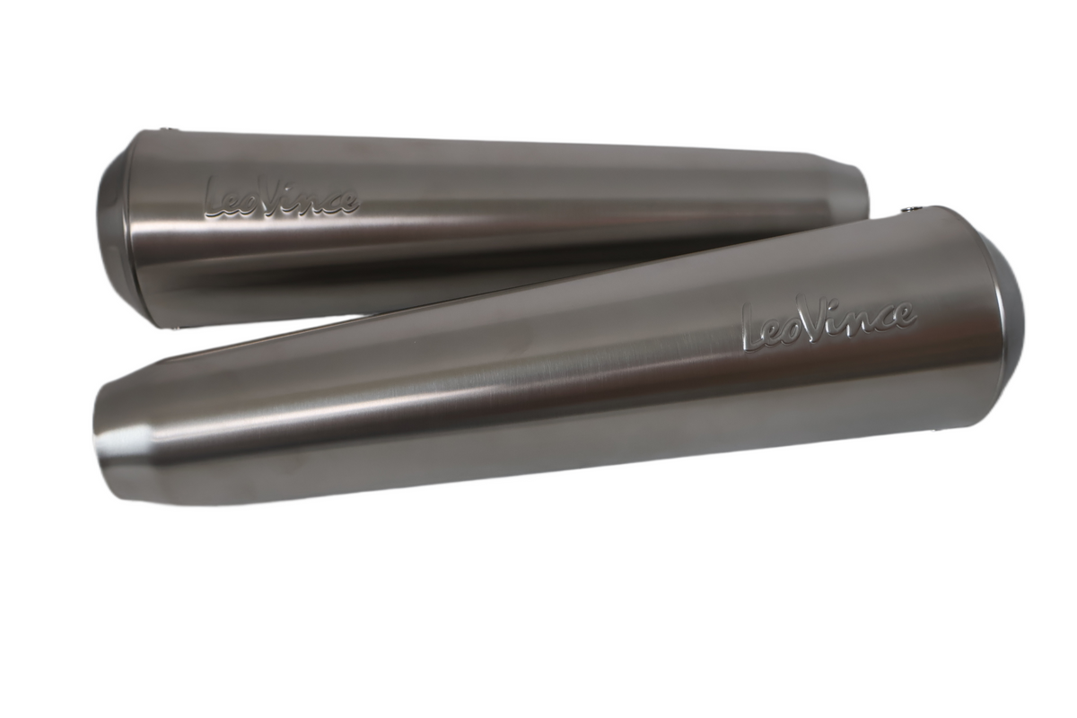 2016-2020 TRIUMPH STREET TWIN CLASSIC RACER MUFFLERS | NEW LEO VINCE #1811-3277